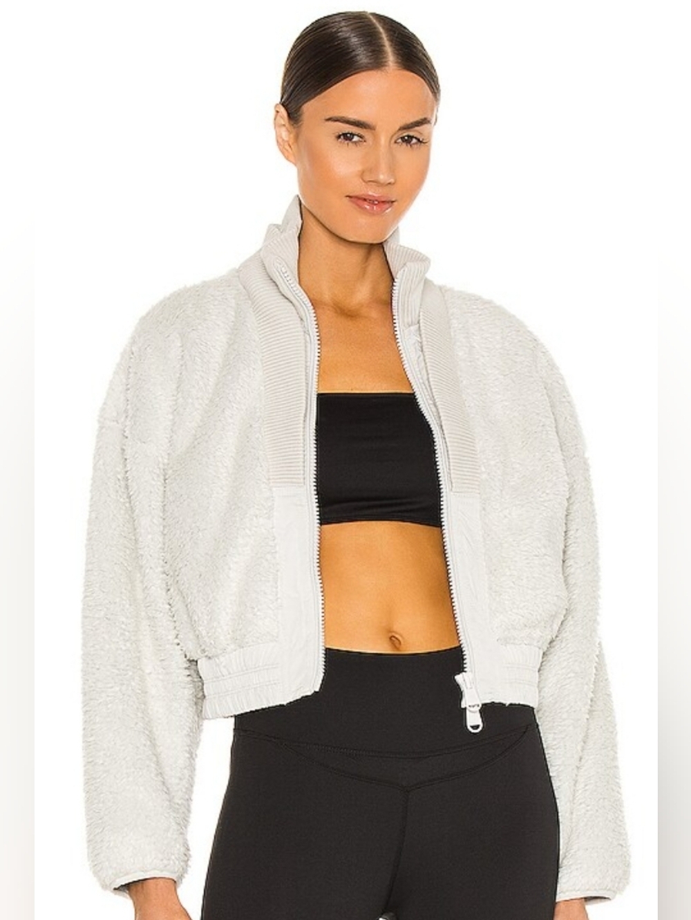 Free People White Sherpa Jacket Sz Small